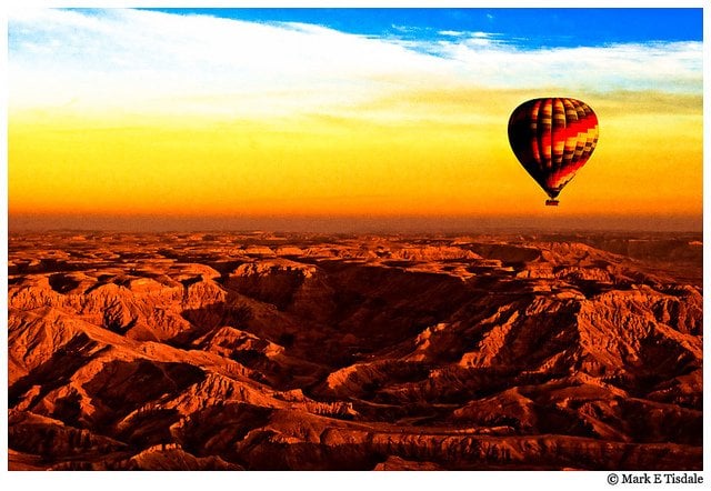 Hot Air Balloon picture over the Valley of the Kings in Egypt