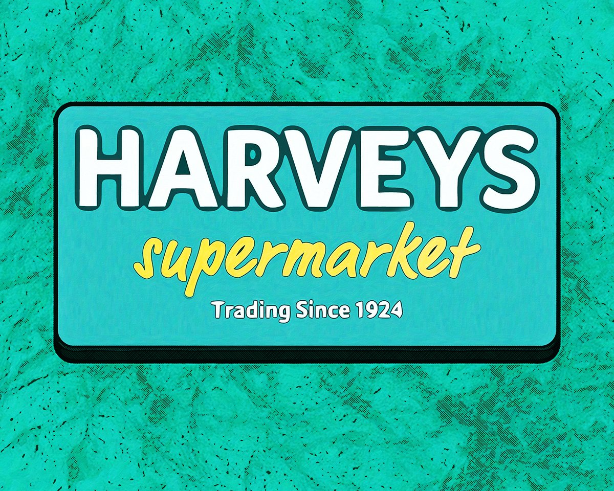 Harvey's Store Sign - Closing Soon
