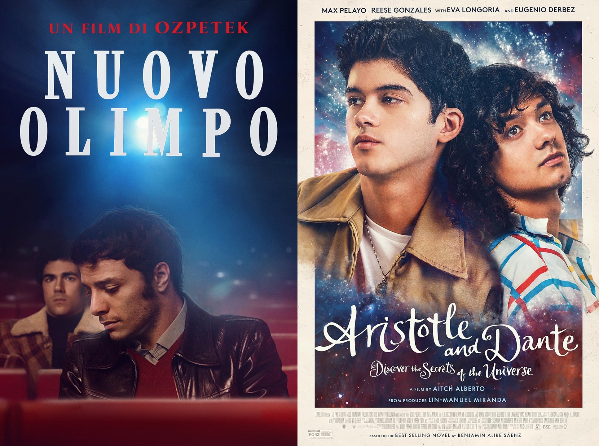 Movie Posters for Nuovo Olimpo and Aristotle and Dante Discover The Secrets of the Universe - two 2023 films